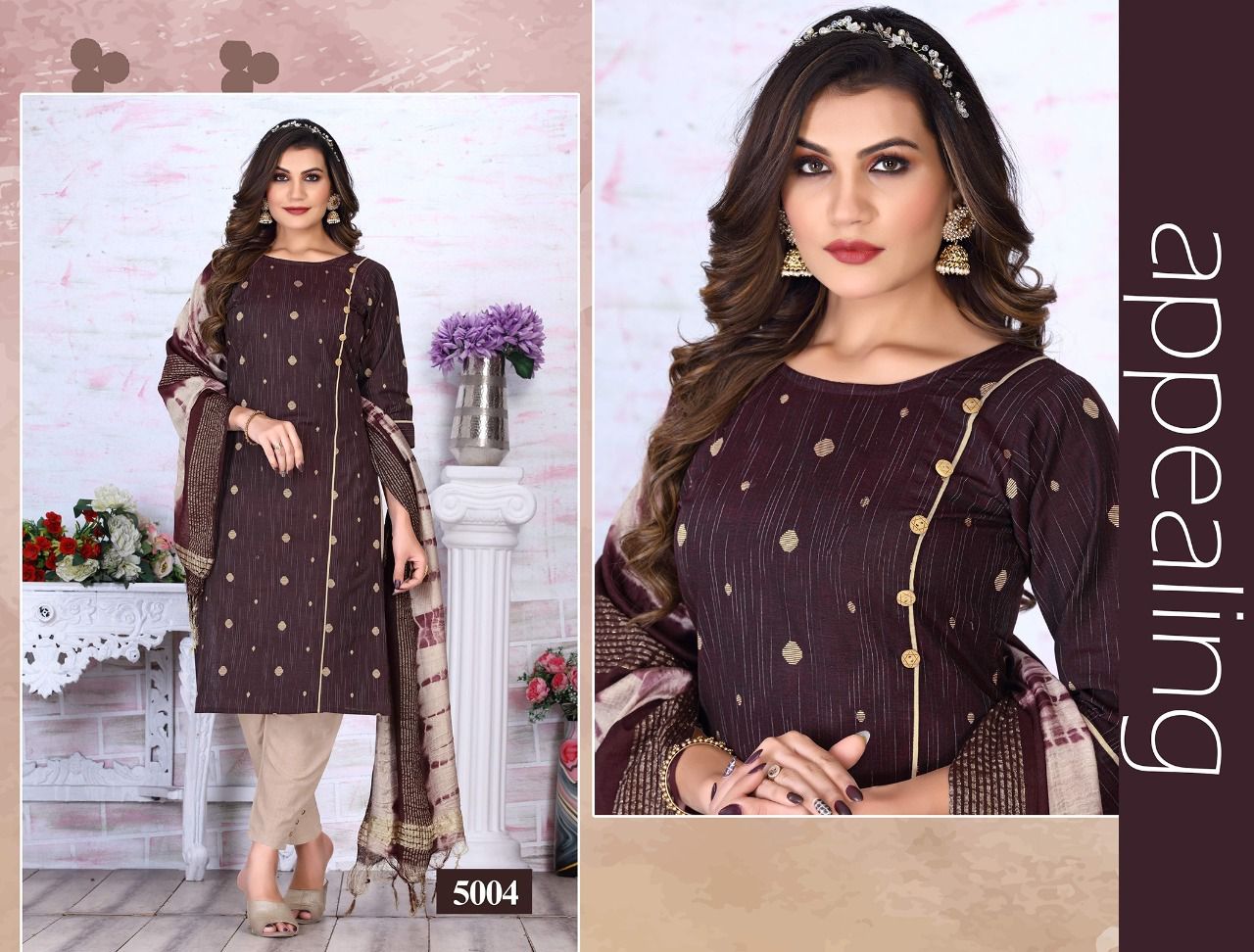 New Riya Jasmin Ethnic Wear Wholesale Kurti With Bottom Dupatta